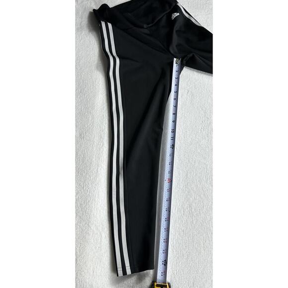 Adidas  Aeroready 3-Stripes High Rise 7/8 Sport Black Women’s Small Leggings - Picture 7 of 7
